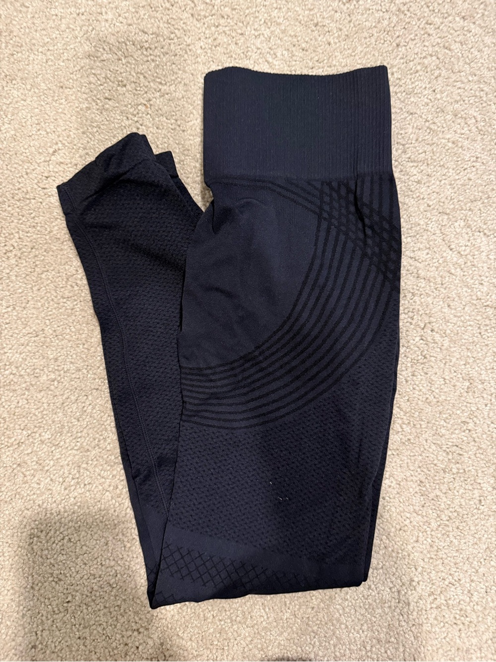 Black High-Waist 3D Compression Leggings